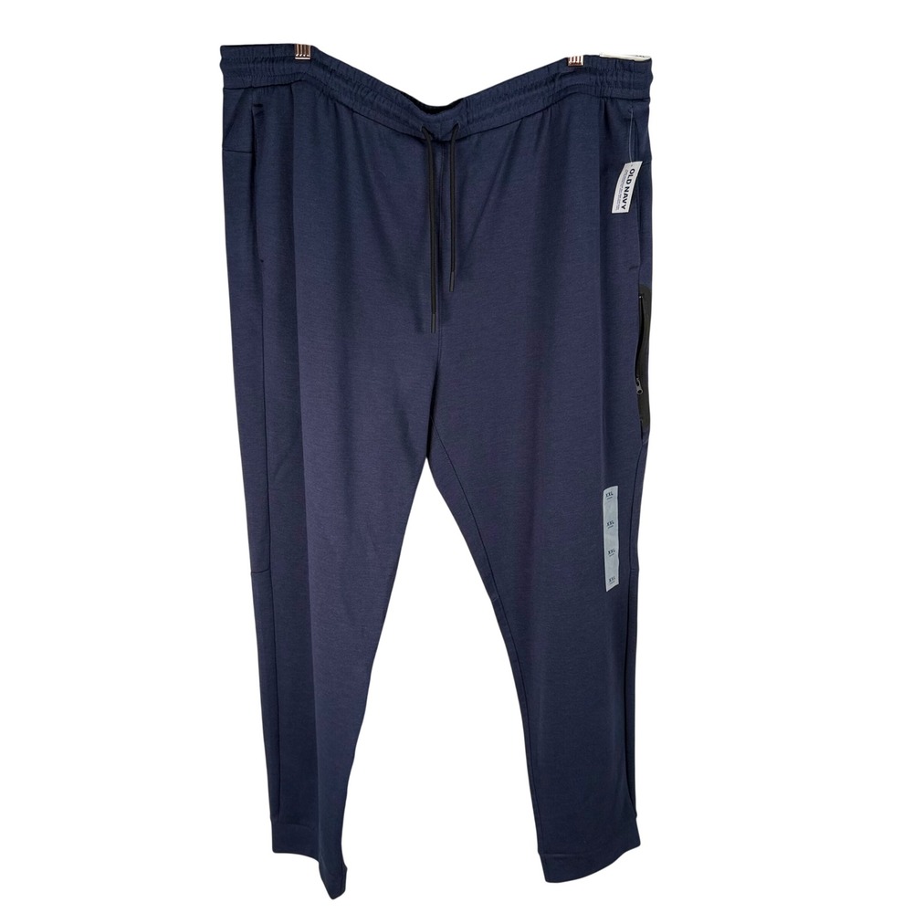 Old Navy Active Dynamic Fleece Jogger Pants Mens XXL Navy Blue 4-Way Stretch NEW